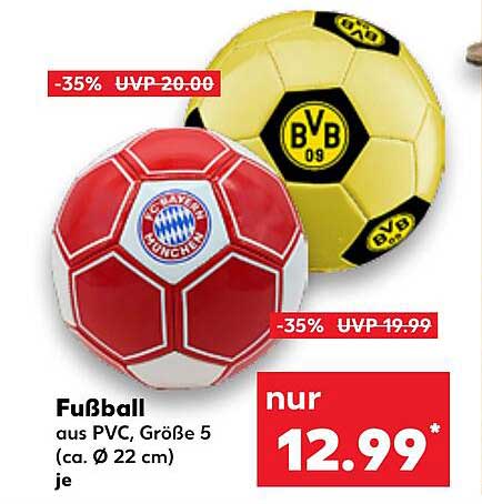 Fußball aus PVC, Größe 5 (ca. Ø 22 cm)