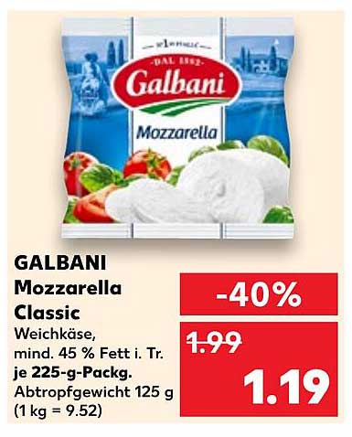 GALBANI Mozzarella Classic -40%