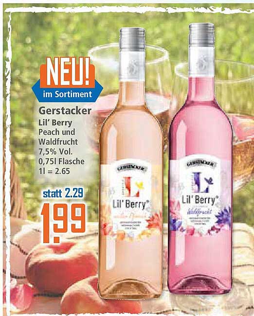 Gerstacker Lil' Berry Peach und Waldfrucht 0,75l