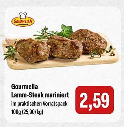 Gourmella Lamm-Steak mariniert im praktischen Vorratspack