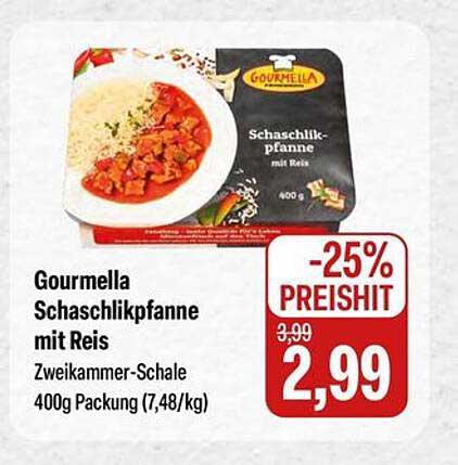 Gourmella Schaschlikpfanne mit Reis