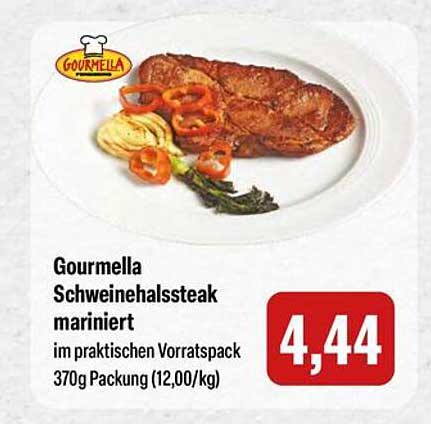 Gourmella Schweinehalsssteak mariniert im praktischen Vorratspack