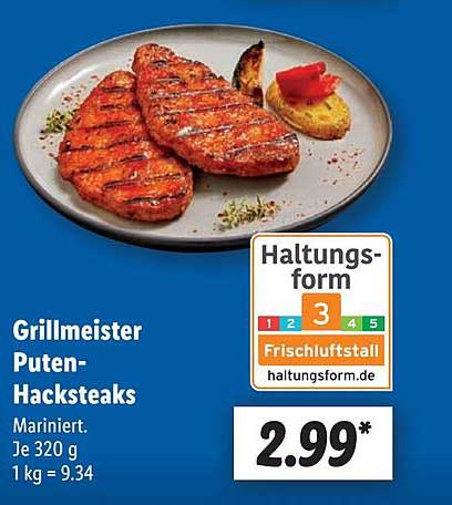 Grillmeister Puten-Hacksteaks 320 g
