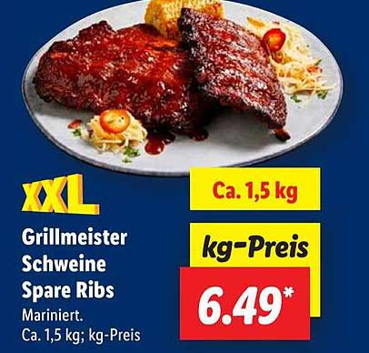 Grillmeister Schweine Spare Ribs - XXL