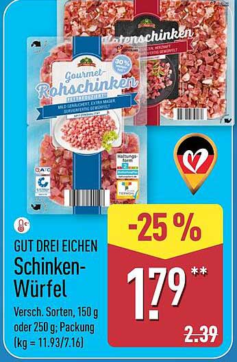 GUT DREI EICHEN Schinken-Würfel