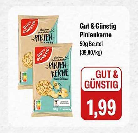 Gut & Günstig Pinienkerne 50g Beutel