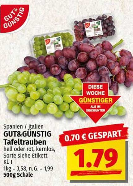 GUT& GÜNSTIG Tafeltrauben 500g