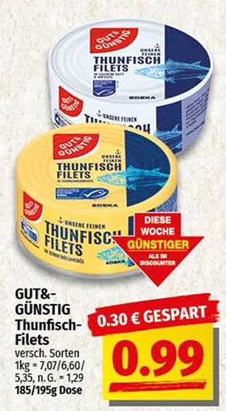 GUT& GÜNSTIG Thunfisch-Filets
