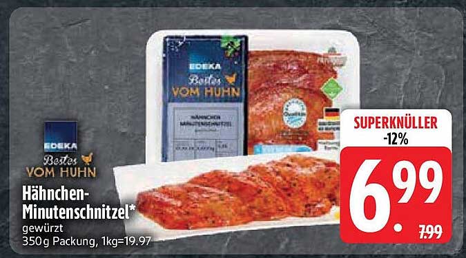 Hähnchen-Minutensteak gewürzt 350 g Packung