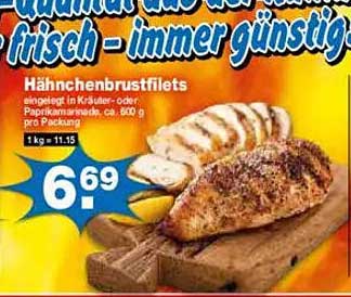 Hähnchenbrustfilets in Kräuter- oder Paprikamarinade