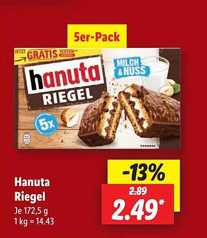 Hanuta Riegel 5er-Pack