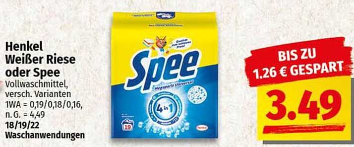 Henkel Weißer Riese oder Spee Vollwaschmittel