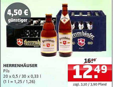 HERRENHÄUSER Pils 20 x 0,5 l / 30 x 0,33 l