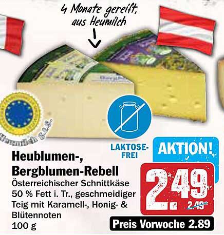 Heublumen-, Bergblumen-Rebell - Österreichischer Schnittkäse