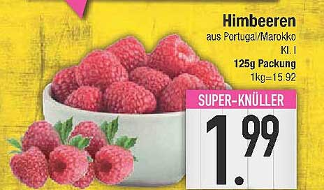 Himbeeren aus Portugal/Marokko - 125g Packung