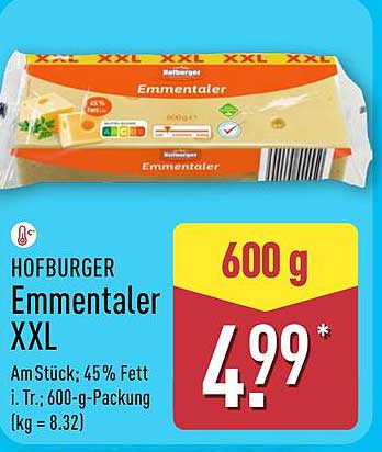 HOFBURGER Emmentaler XXL 600 g