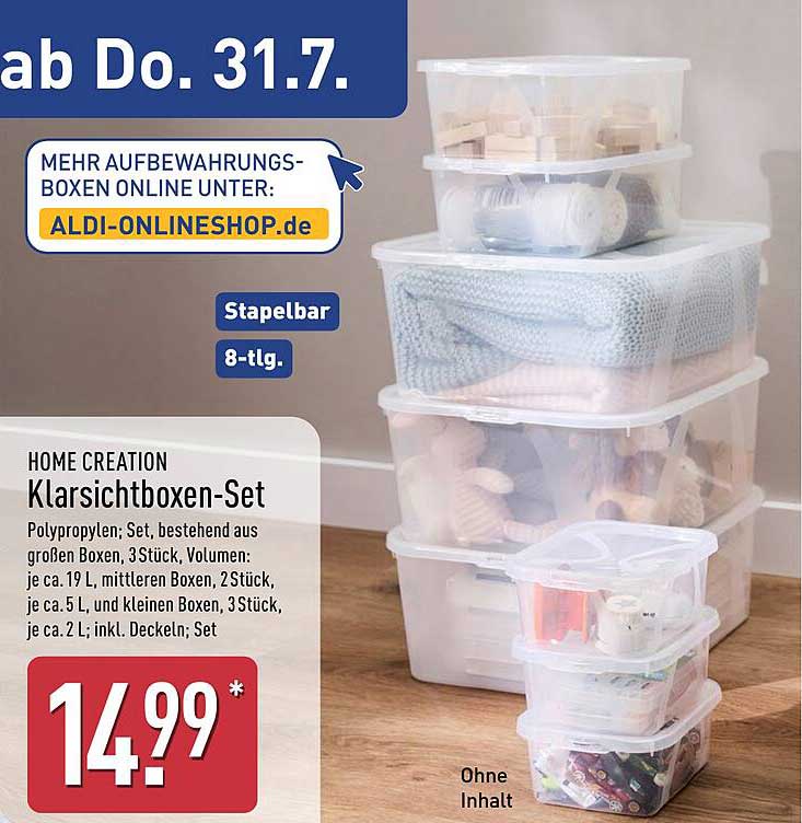 Home Creation Klarsichtboxen-Set 8-tlg.