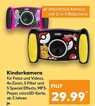 Interaktive Kinderkamera mit 2-in-1-Bildschirm