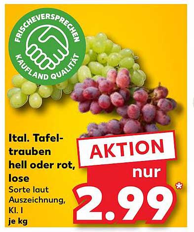 Ital. Tafeltrauben hell oder rot, lose