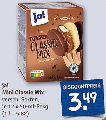 ja! Mini Classic Mix - 12x50ml Eiskreationen