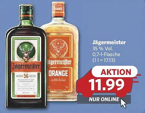 Jägermeister 35 % Vol. 0,7-l-Flasche (1 = 17,13)