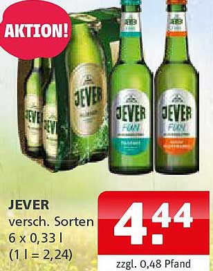 JEVER Bier 6 x 0,33 l - Verschiedene Sorten