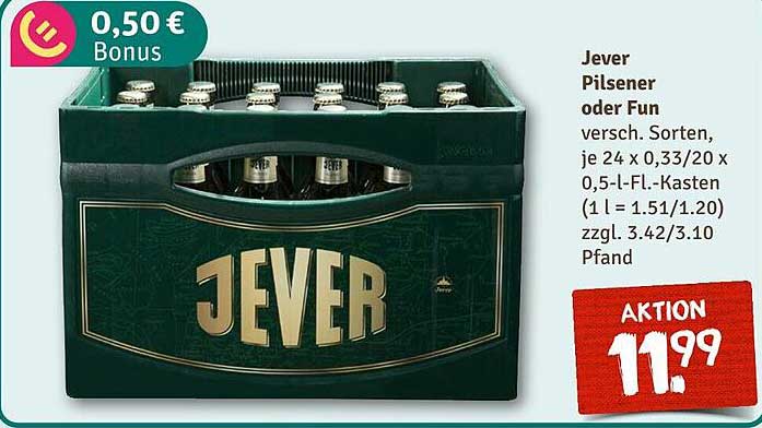 Jever Pilsener oder Fun 24er Kasten