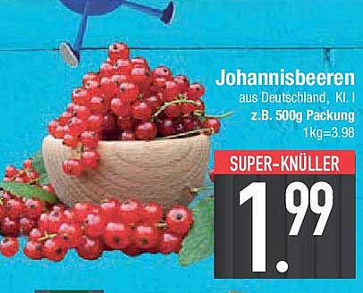 Johannisbeeren aus Deutschland, KL. I, 500g Packung