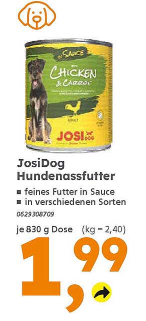JosiDog Hundenassfutter - feines Futter in Sauce