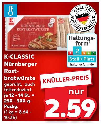 K-CLASSIC Nürnberger Rostbratwürste