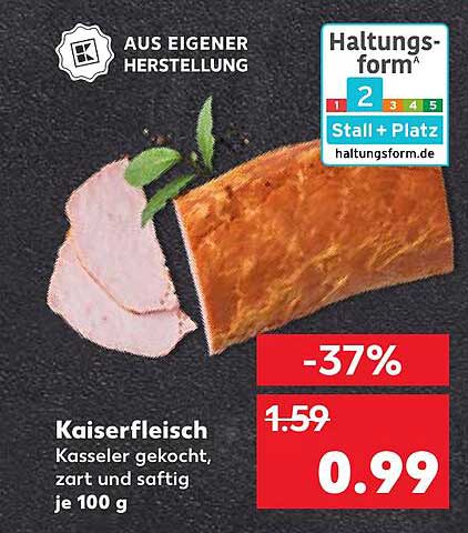 Kaiserfleisch - Kasseler gekocht, zart und saftig je 100 g