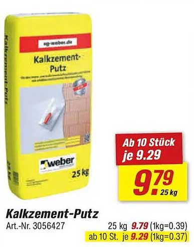 Kalkzement-Putz 25 kg - Hochwertiger Baumaterial für Ihre Projekte