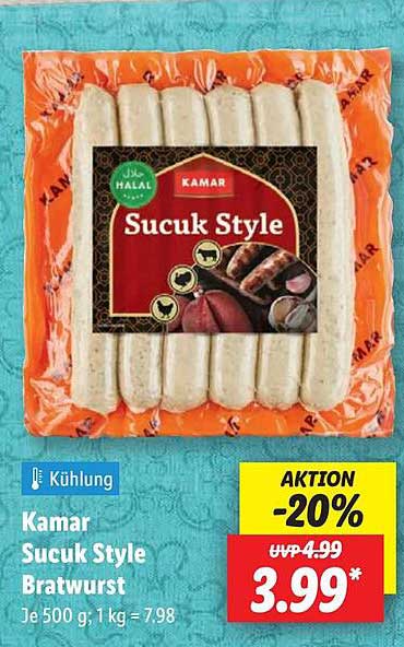 Kamar Sucuk Style Bratwurst 500 g