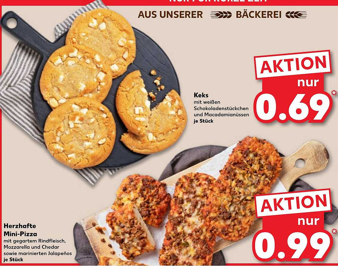 Keks mit weißen Schokoladenstückchen und Macadamianüssen - nur 0,69 €