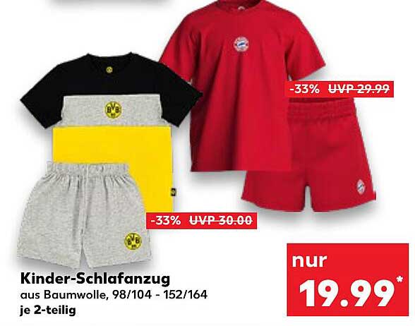 Kinder-Schlafanzug aus Baumwolle, 98/104 - 152/164 je 2-teilig