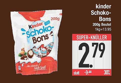 kinder Schoko-Bons 200g Beutel - SUPER-KNÜLLER!