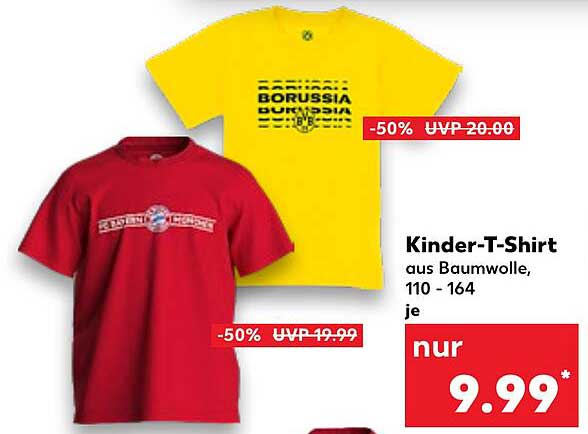 Kinder-T-Shirt aus Baumwolle, 110 - 164 je