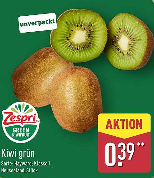 Kiwi grün - Zespri Hayward aus Neuseeland