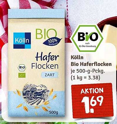 Kölln Bio Haferflocken je 500-g-Packung