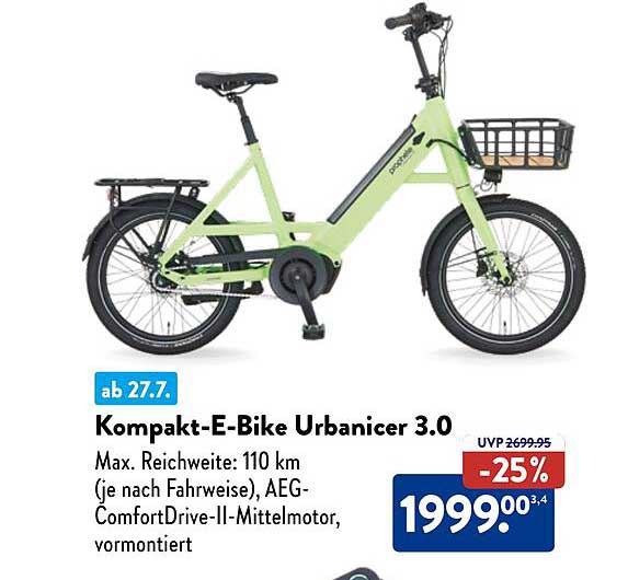 Kompakt-E-Bike Urbanicer 3.0