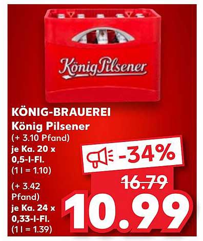 König Pilsener – 20 x 0,5 l Flaschen