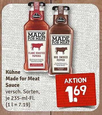Kühne Made for Meat Sauce - Verschiedene Sorten 235 ml – Aktionspreis 1,69 €