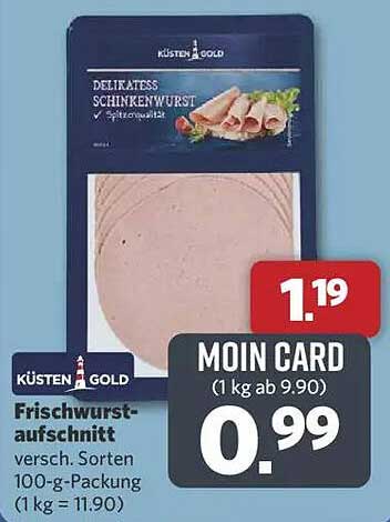 KÜSTEN GOLD Delikatess Schinkenwurst – Frischwurstaufschnitt
