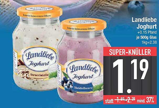 Landliebe Joghurt (Stracciatella & Heidelbeere) 500g