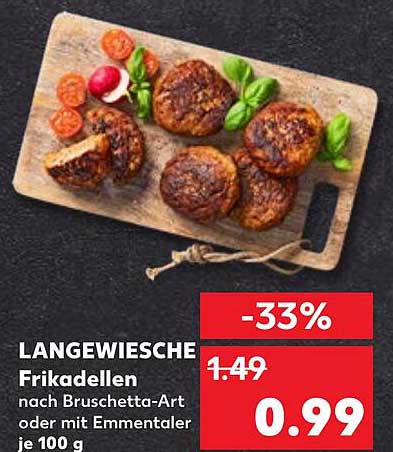 LANGEWIESCHE Frikadellen nach Bruschetta-Art oder mit Emmentaler je 100 g