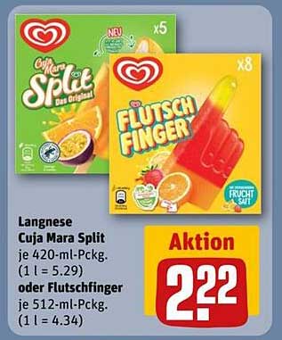 Langnese Cuja Mara Split und Flutschfinger - Eiskalte Genussaktion!