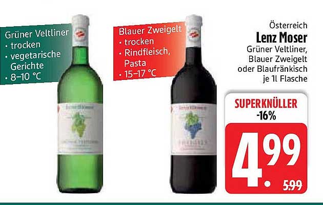 Lenz Moser – Grüner Veltliner und Blauer Zweigelt