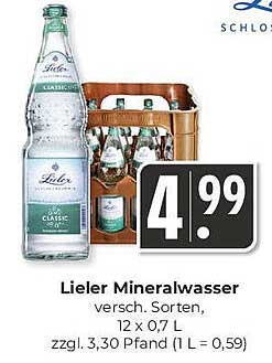 Lieler Mineralwasser - 12 Flaschen à 0,7 L zum Sonderpreis