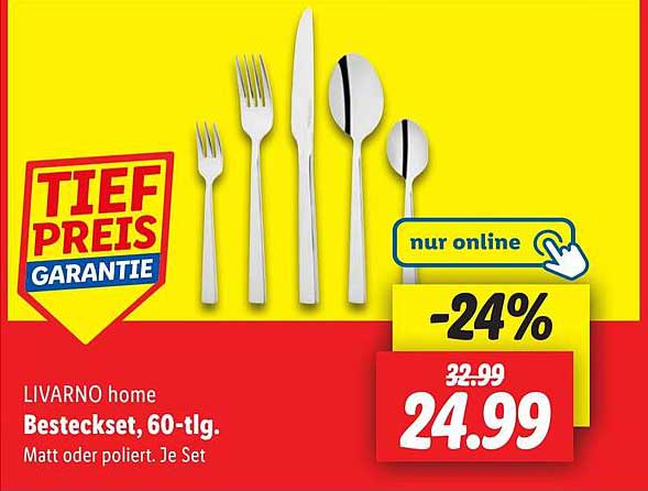 LIVARNO home Besteckset, 60-tlg.