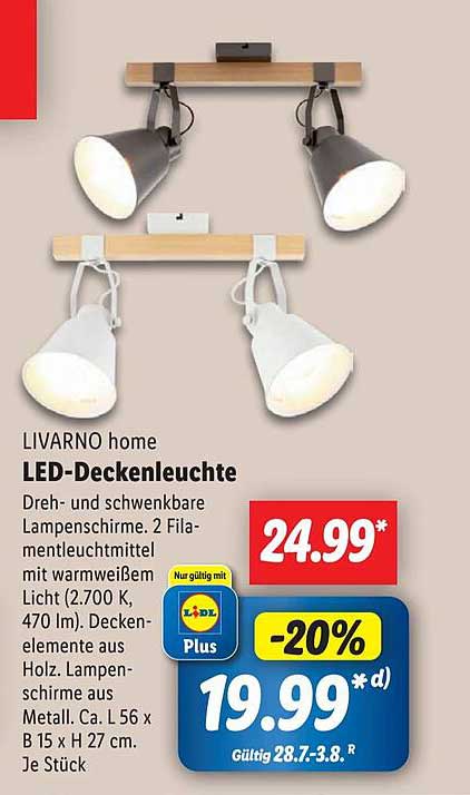 LIVARNO home LED-Deckenleuchte